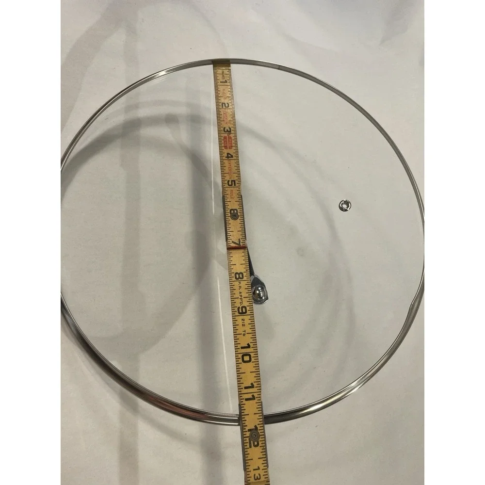 Glass Pot Pan Saucepan Lid Replacement Round Rim: 11.5 in Large Cookware Glass